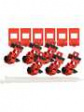148698 [6 шт] 120 / 277V Clamp-On Circuit Breaker Lockout, Red, Pack of 6 pieces