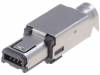 DS1105-BBN0, Вилка; USB mini Hirose; пайка; PIN:4; никелированные; 500мА; PBT, CONNFLY