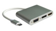 12.03.3230 Video Adapter, USB C Plug - DisplayPort Socket/HDMI Socket/VGA Socket, 130mm