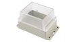 RP1155BFC Flanged Enclosure with Clear Lid 125x85x85mm Light Grey ABS/Polycarbonate IP65