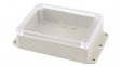 RP1205BFC Flanged Enclosure with Clear Lid 145x105x40mm Light Grey ABS/Polycarbonate IP65