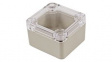 RZ0362C Plastic Enclosure with Clear Lid 52x50x35mm Beige ABS IP65
