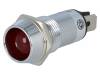 R9-86L-01-12RED Индикат.лампа: LED; вогнутый; 12ВDC; Отв: O14,2мм; IP40; латунь