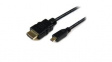 HDADMM1M  Video Cable, HDMI Plug - HDMI Micro Plug, 1m