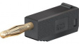 22.2616-21 Stackable Banana Plug 2mm Black 10A 60V Gold-Plated
