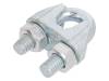 ZL12/13 Rope clamp wire; steel; for rope; Orope: 12mm; zinc; DIN741
