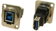 CP30206NM USB Adapter in XLR Housing, 9, 1 x USB 3.0 B, 1 x USB 3.0 A