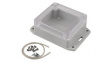 RP1050BFC Flanged Enclosure with Clear Lid 85x80x40mm Off-White Polycarbonate IP65