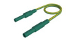 MAL S GG-B 25/2,5 GREEN YELLOW Test Lead, Plug, 4 mm - Socket, 4 mm, Green / Yellow, Nickel-Plated Brass, 250mm