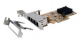 EX-6074-3 Network Card PCIe, 4x RJ45, 1Gbps, Low Profile