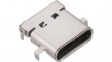 632723130112 SMT/THR 3.1 USB-C Horizontal Receptacle, Mid-Mount,1.6mm PCB Thickness, WR-COM