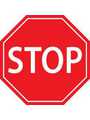 RND 605-00159, Stop Sign, Warning, Octagon, White on Red, Plastic, 1pcs, RND Lab