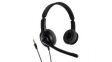 AXH-V28PCD NC Headset Voice PC28 HD Duo, On-Ear, 20kHz, Stereo Jack Plug 3.5 mm, Black
