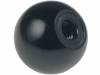 DIN319-KU-32-M8-C Ручка сферическая; Диам:32мм; M8; 14,5мм; черный