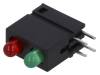 DVDD202 LED; в корпусе; красный/зеленый; 3мм; Кол-во диод: 2; 20мА; 40°