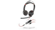 CA08745 Headset, Blackwire 5200, Stereo, On-Ear, 20kHz, Stereo Jack Plug 3.5 mm/USB, Bla