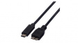 11.02.9006 Cable USB-C Plug - USB Micro-B Plug 1m USB 3.0 Black