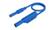 MAL S WS-B 200/2,5 BLUE Test Lead, Plug, 4 mm - Socket, 4 mm, Blue, Nickel-Plated Brass, 2m