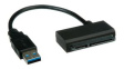 12.02.1043 Converter Cable USB A Plug - SATA 22-Pin Male 150mm Black