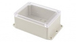 RP1215BFC Flanged Enclosure with Clear Lid 145x105x60mm Light Grey ABS/Polycarbonate IP65