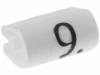 05801909, Маркер для проводов и кабеля; Маркировка:9; 1,5?2мм; ПВХ; белый, TE connectivity