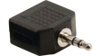 CAGB22945BK Stereo Audio Adapter 3.5 mm Plug - 2x 3.5 mm Socket