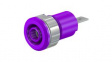 23.3070-26 Safety socket, diam. 4mm, Violet, 24A, 1kV, Nickel-Gold