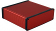1455T1601RD Extruded Enclosure, Red, 165 x 160 x 52 mm, Aluminium, 1455