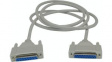 RND 765-00042 D-Sub Cable 25-Pin Female-Female 1.8 m Grey