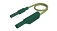 MAL S WS-B 200/2,5 GREEN YELL Test Lead, Plug, 4 mm - Socket, 4 mm, Green / Yellow, Nickel-Plated Brass, 2m