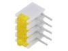 ZSU0431, LED; в корпусе; желтый; Кол-во диод: 4; 20мА; Линза: матовая,желтая, SIGNAL-CONSTRUCT