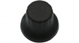 RND 210-00316 Plastic Round Knob, black, 6.0 mm D Shaft