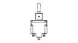 11TL1-3 Toggle Switch, SPDT, Latched, Screw Term