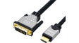 11.04.5870 DVI.D (24+1) - HDMI Cable m-m Black 1 m