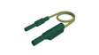 MAL S WS-B 25/2,5 GREEN YELLOW Test Lead, Plug, 4 mm - Socket, 4 mm, Green / Yellow, Nickel-Plated Brass, 250mm