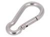 KAR-4-A4 Snap hook; acid resistant steel A4; for rope; 40mm; Size: 4mm