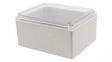 RP1635C Plastic Enclosure with Clear Lid 250x200x130mm Light Grey ABS/Polycarbonate IP65