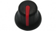 RND 210-00312 Plastic Round Knob, black, 6.0 mm D Shaft