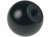 DIN319-KU-50-M12-C Ручка сферическая; Диам:50мм; M12; 21мм; черный