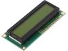 NPC1602LRU-GWT-H, Дисплей: LCD; алфавитно-цифровой; STN Positive; 16x2; LED; PIN:16, POWERTIP