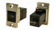 CP30611M Panel Feedthrough Metal Frame, CSK, USB 3.1 C Socket - USB 3.1 C Plug