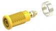 RND 350-00069 Banana Socket  diam.4mm Yellow 25A M4 Screw