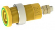 RND 350-00068 Banana Socket  diam.4mm Green / Yellow 25A M4 Screw