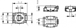 TZC3Z060A310R00, Фольговый подстроечный конденсатор 2...6 pF 100 VDC, Murata