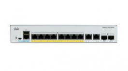 C1000-8T-2G-L, Ethernet Switch, RJ45 Ports 8, Fibre Ports 2, SFP, 1Gbps, Managed, Cisco Systems