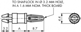 LMSP-2-01, Распорная вставка 3.2 mm, Essentra (former Richco)