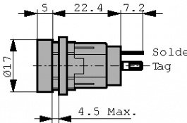 SRL-5-M-S-2, Замковый переключатель Число полюсов2 0°/60° одинаковый, Lorlin