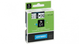 S0720590, D1 label tape 12 mm Black on Green, Dymo