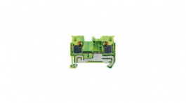 RND 205-01386, Din-Rail Terminal Block, Ground, 2 Positions, Push-In, Green, 0.14 ... 2.5mm2, RND Connect