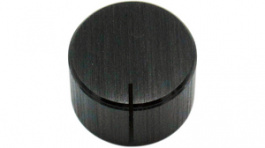 RND 210-00335, Aluminium Knob, black, 6.4 mm shaft, RND Components